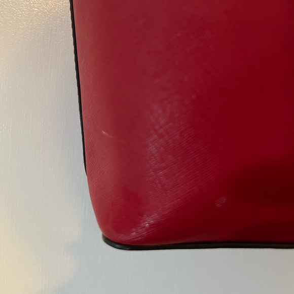 MICHAEL KORS Jet Set Travel Tote - Red Saffiano Leather - With Shopper ❤️ - Picture 11 of 15